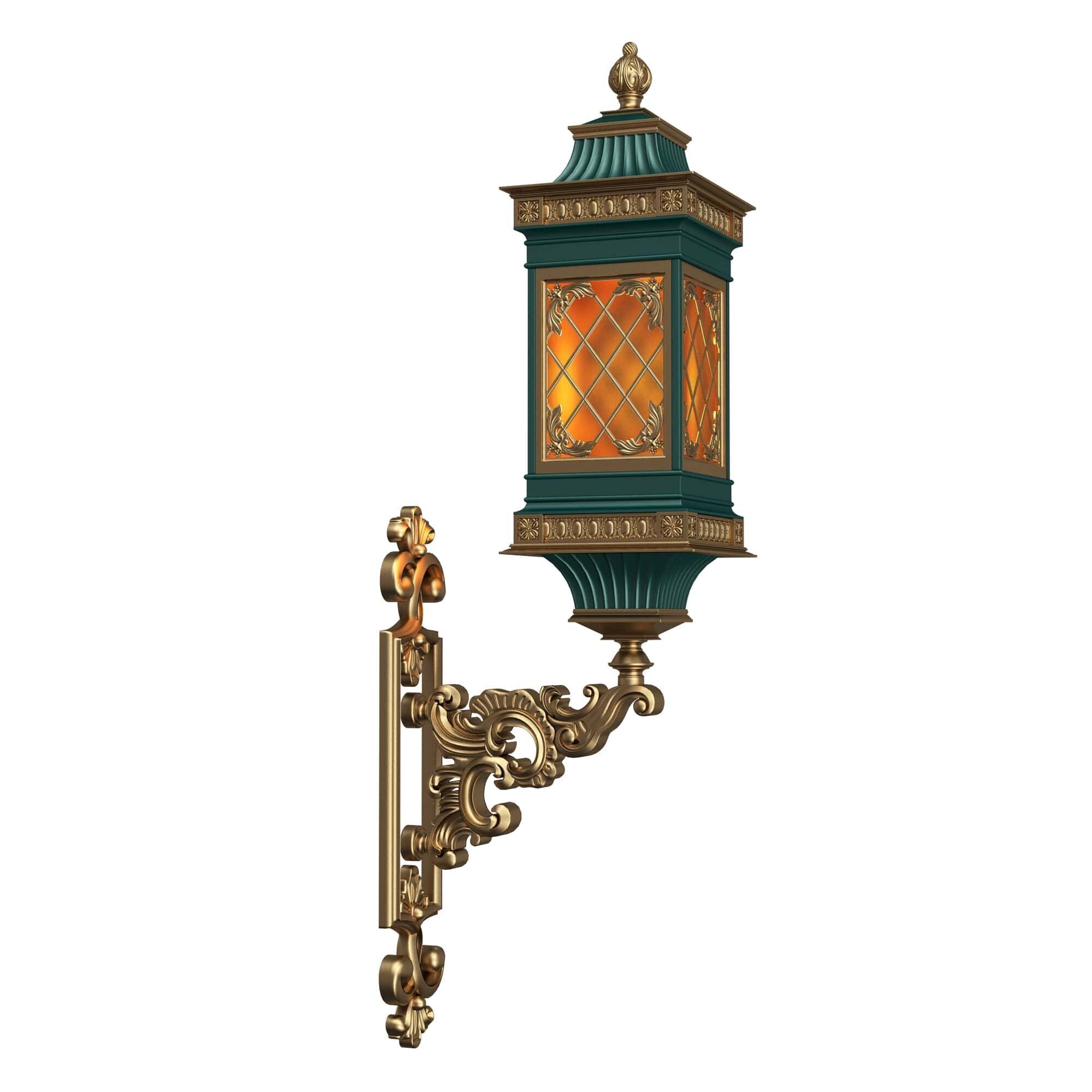 Classic Street Lights Collection 02 Low-poly 3D model_25