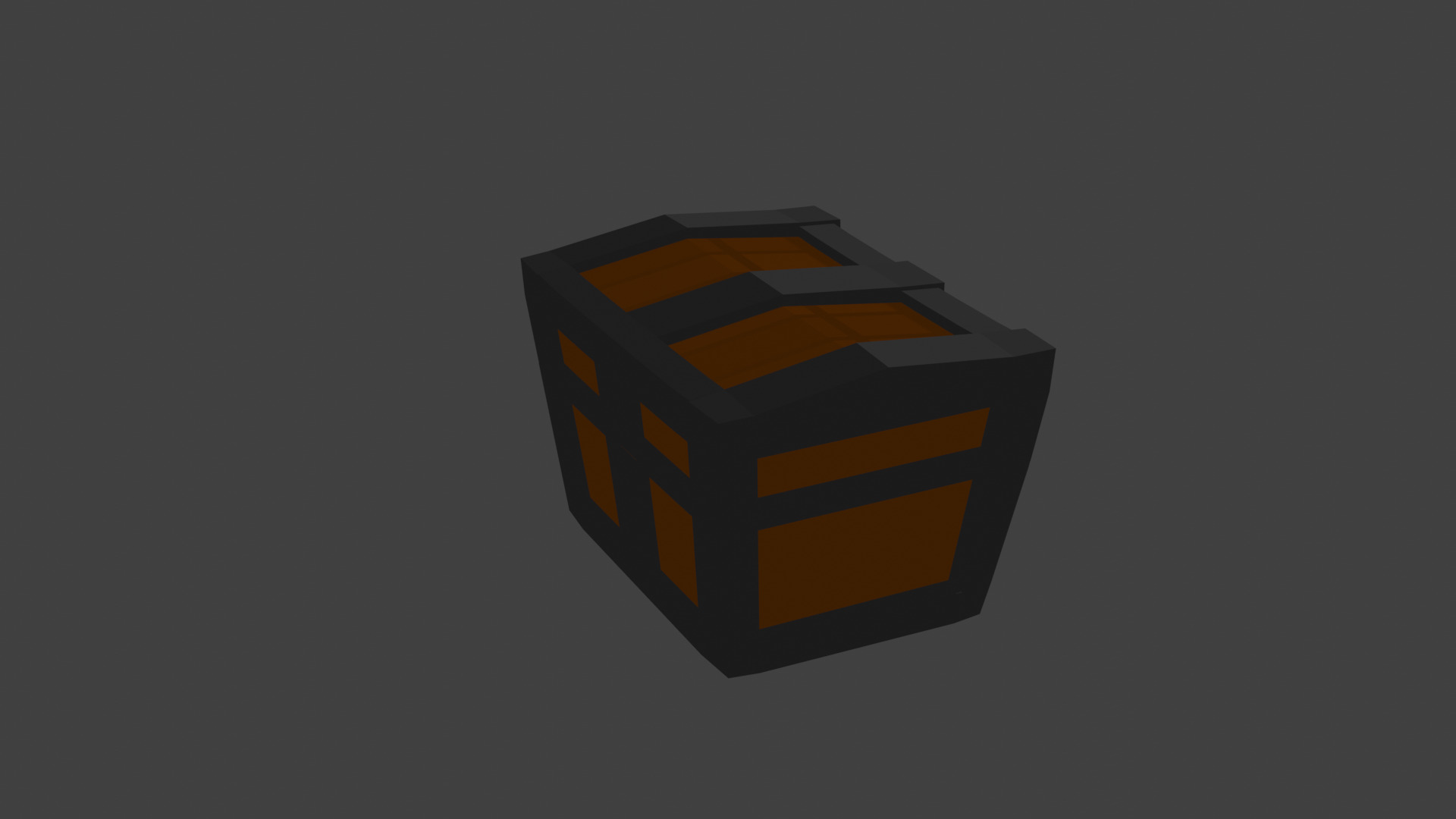 Stylized Wooden Treasure Chest Lowpoly Game Ready PBR OBJ FBX Low-poly 3D model_2