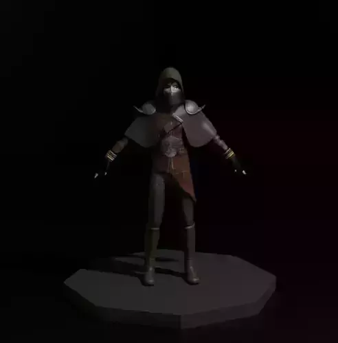 Game Girl warrior  Shadow Ranger  Stealth Class Character Model