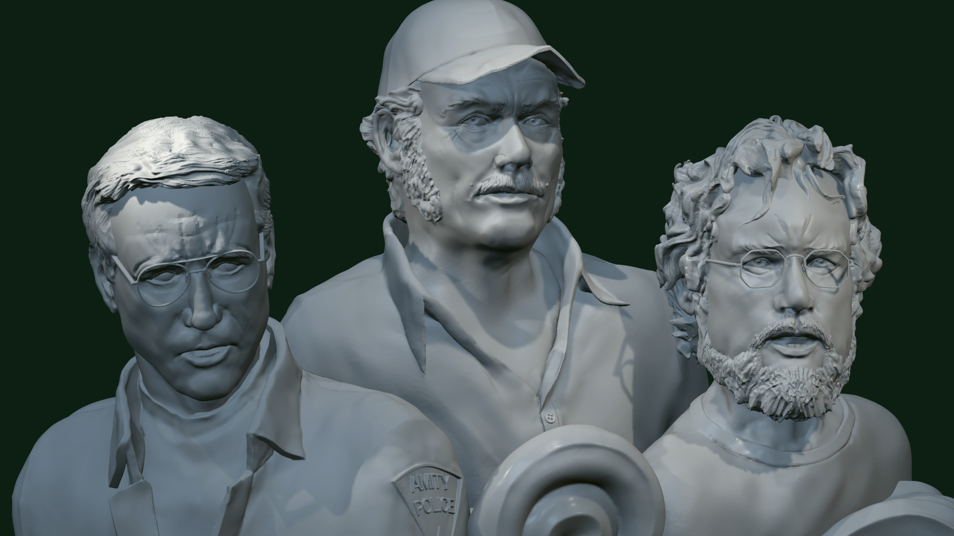 Jaws model - character busts 3D print model_2
