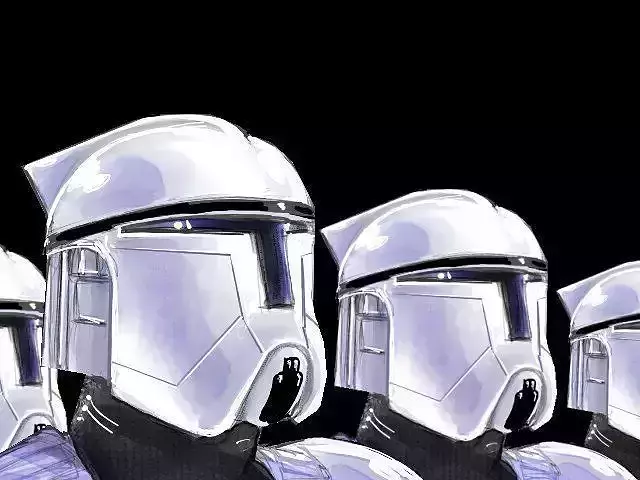 Concept art phase 1 clone trooper helmet for 12 inch figure 3D print model