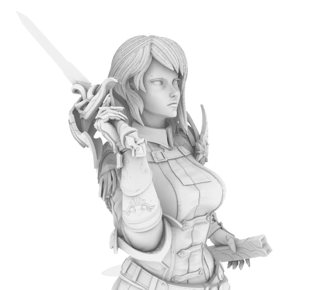 Solo Leveling Cha Hae In Action Figure 3D print model_0