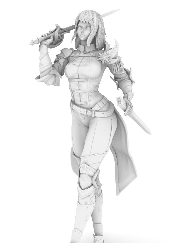 Solo Leveling Cha Hae In Action Figure 3D print model_2