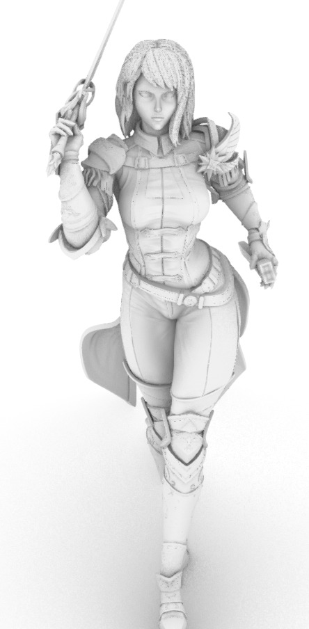 Solo Leveling Cha Hae In Action Figure 3D print model_7