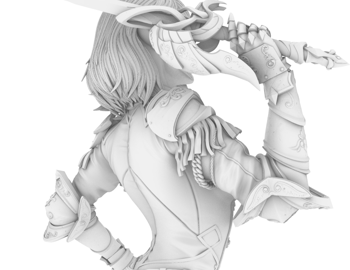 Solo Leveling Cha Hae In Action Figure 3D print model_5