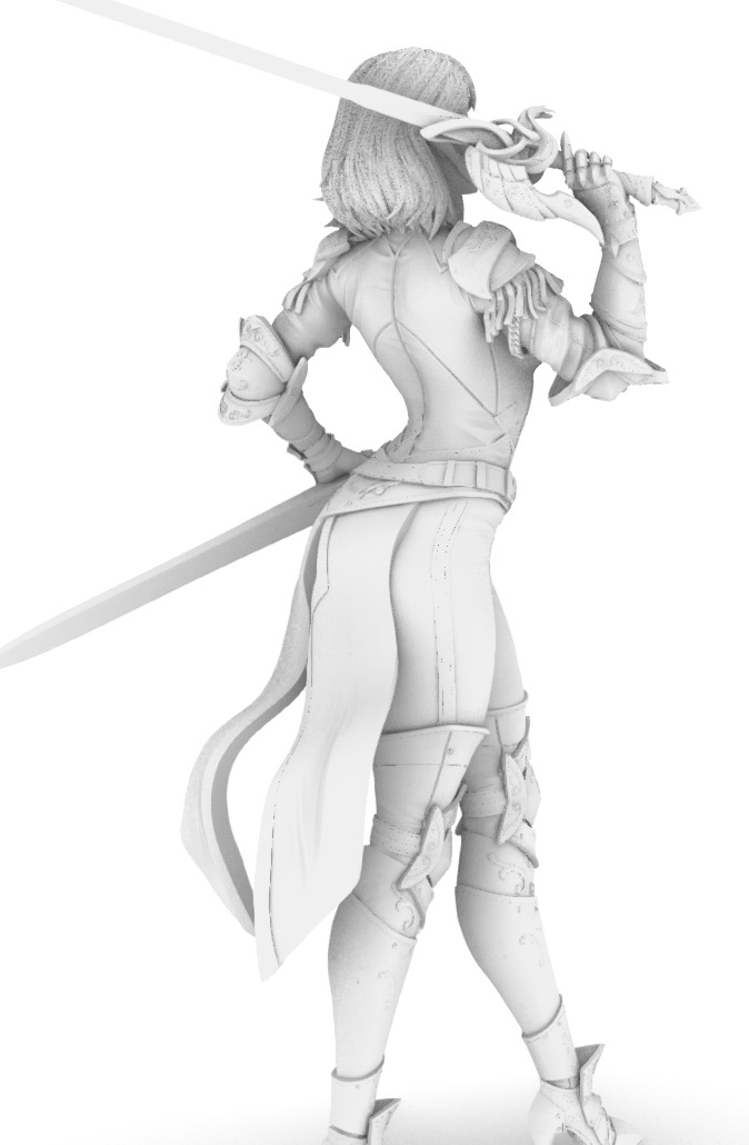 Solo Leveling Cha Hae In Action Figure 3D print model_3