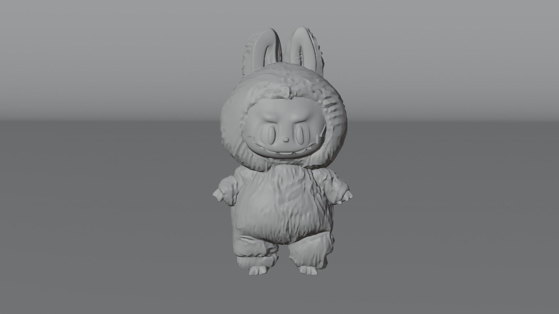 Pink Labubu 3D Model  Stylized Collectible Toy Low-poly 3D model_5