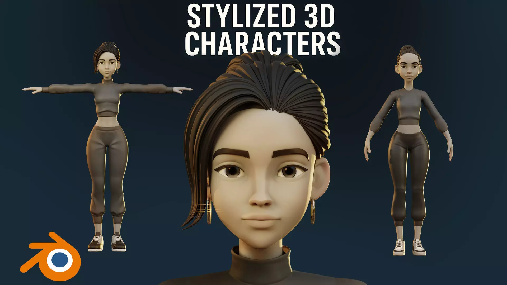 3D model Stylized Female Character High-Poly 3D VR / AR / low-poly ...