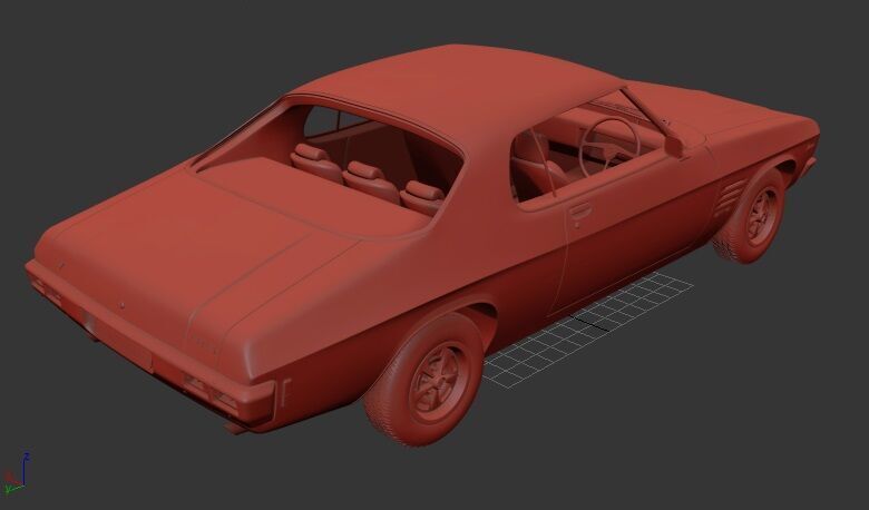 Holden Monaro Mk2 HQ Coupe GTS 350 1971 3D print model_1