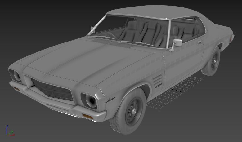 Holden Monaro Mk2 HQ Coupe GTS 350 1971 3D print model_2