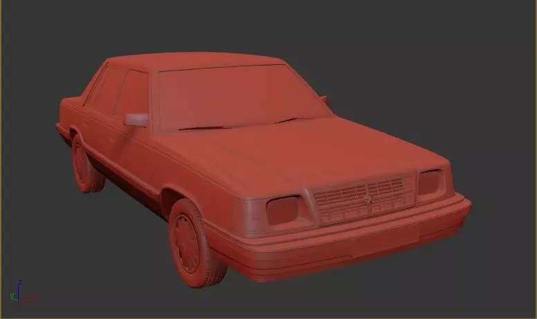 Dodge Aries K sedan 1988 3D print model_0