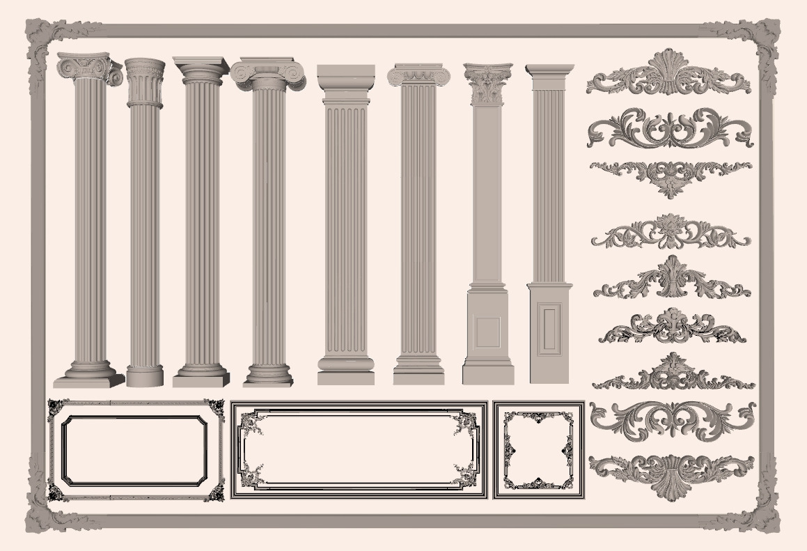 Classical Orders  Ornament Catalog 3D model_2