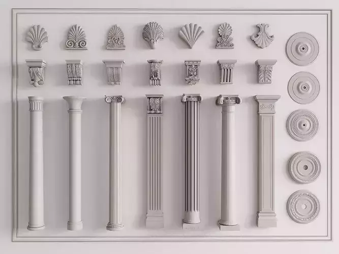 Collection of Classical Orders and Carved Elements