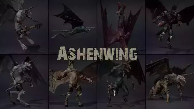 Ashenwing Low-poly 3D model