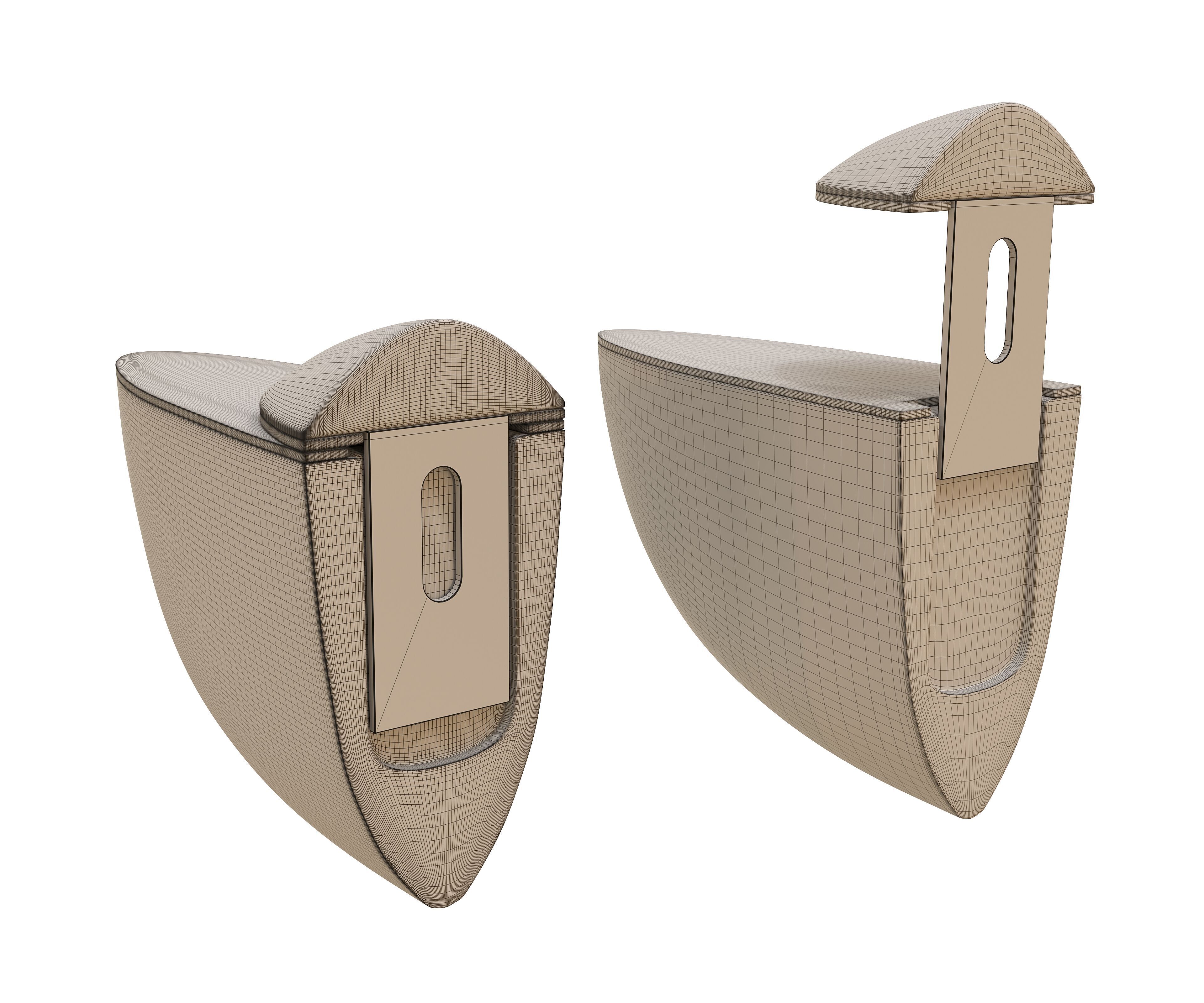 Alise Glass or Wood Bracket 3D model_4