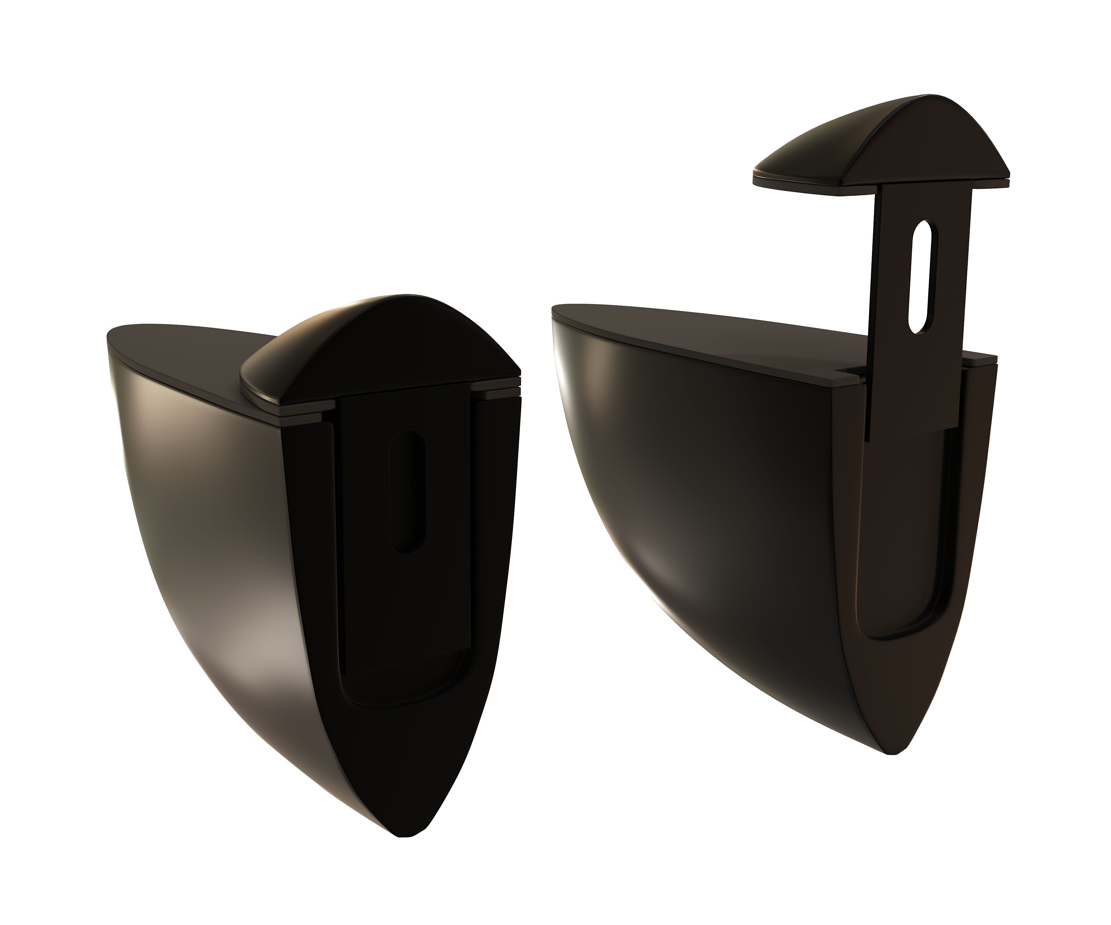 Alise Glass or Wood Bracket 3D model_3