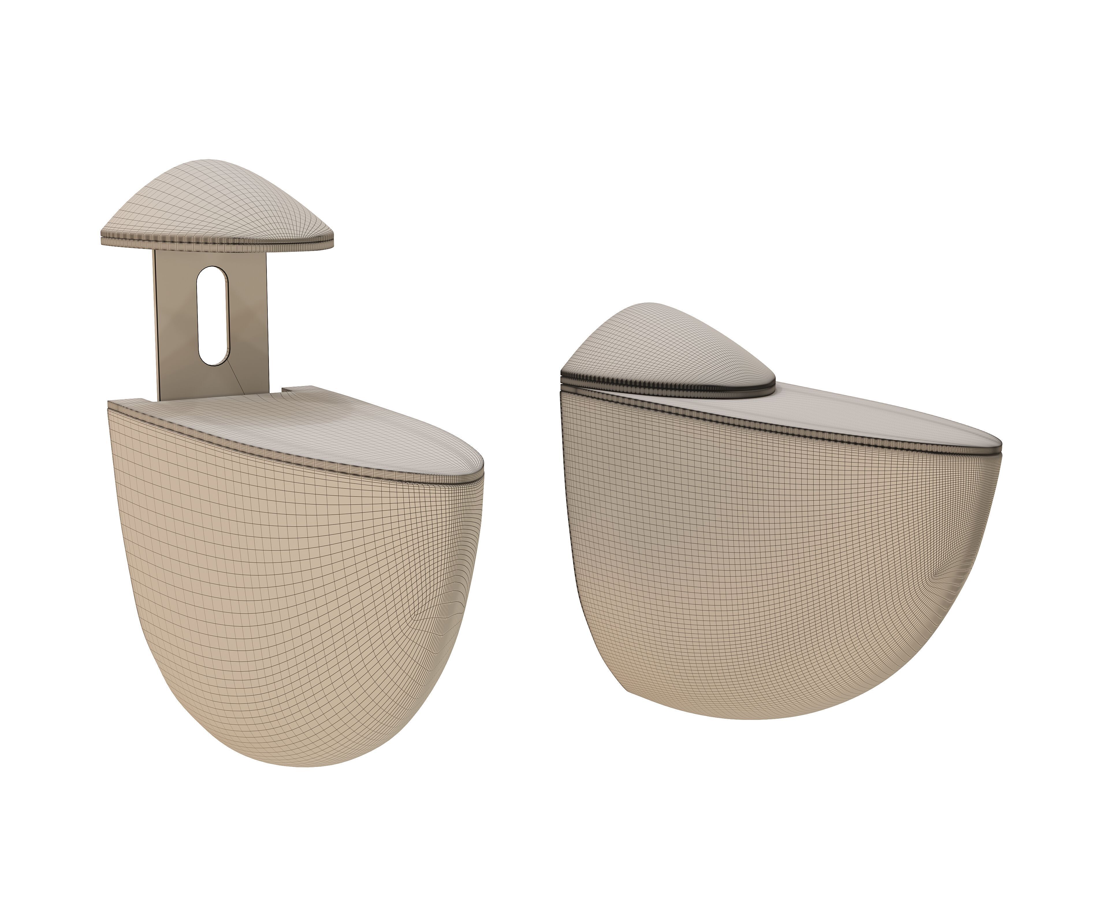 Alise Glass or Wood Bracket 3D model_2