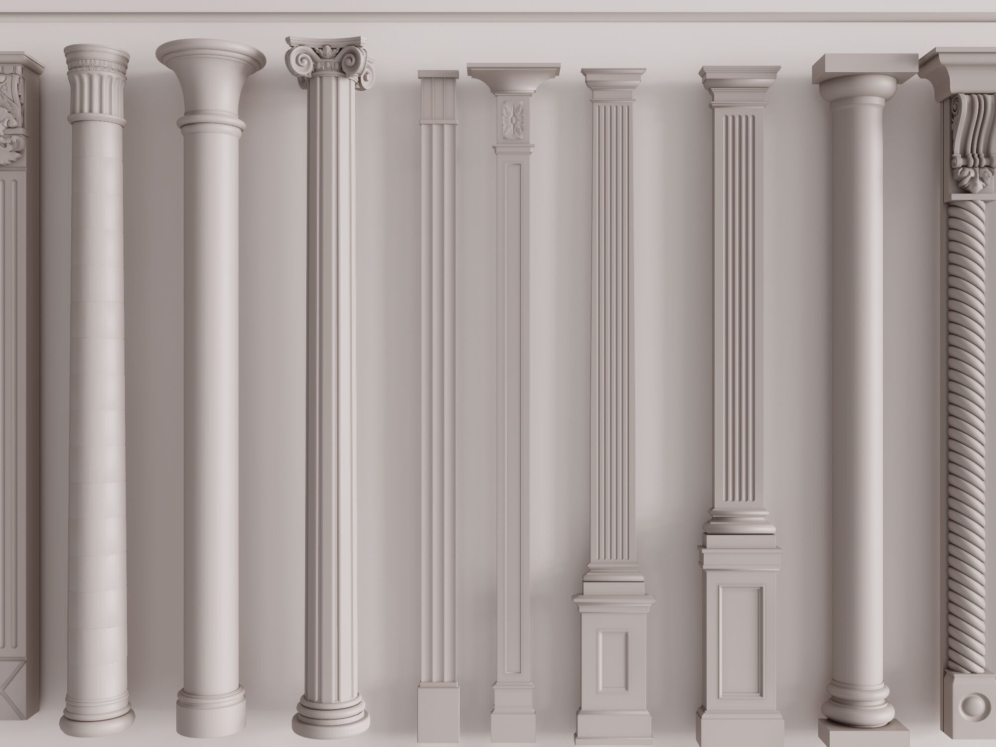 Classical Column Reference Set 3D model_4
