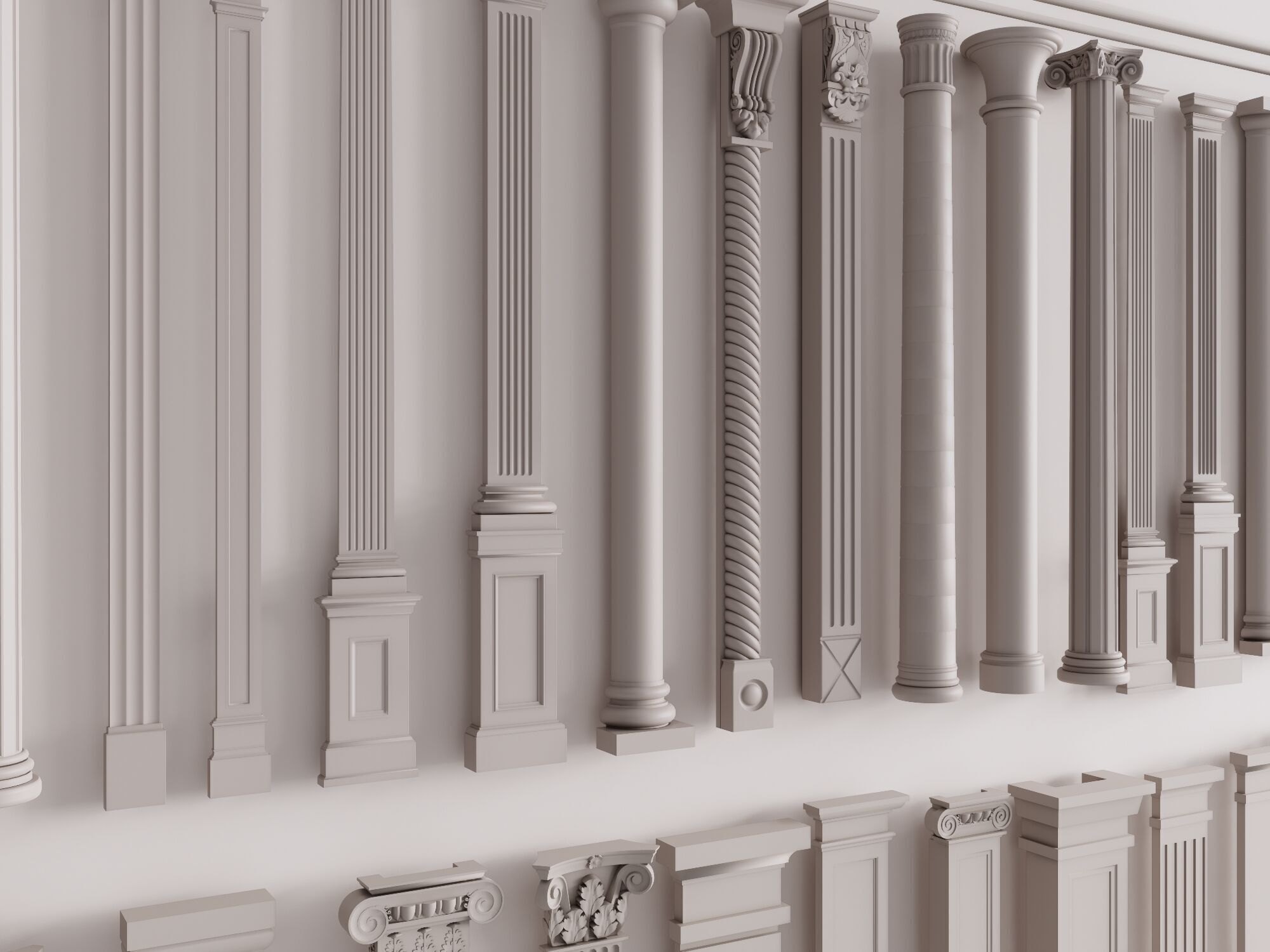 Classical Column Reference Set 3D model_2