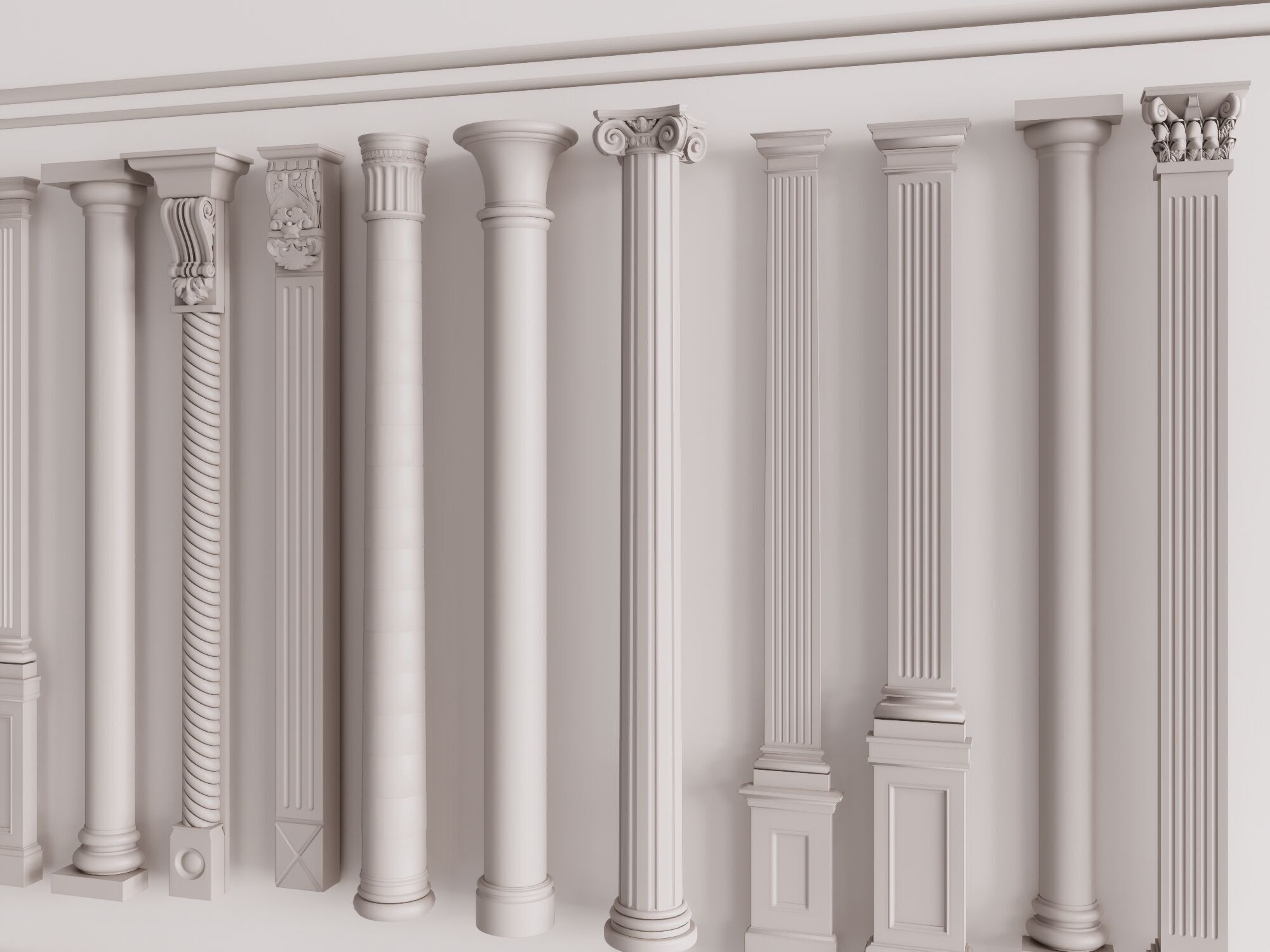 Classical Column Reference Set 3D model_1