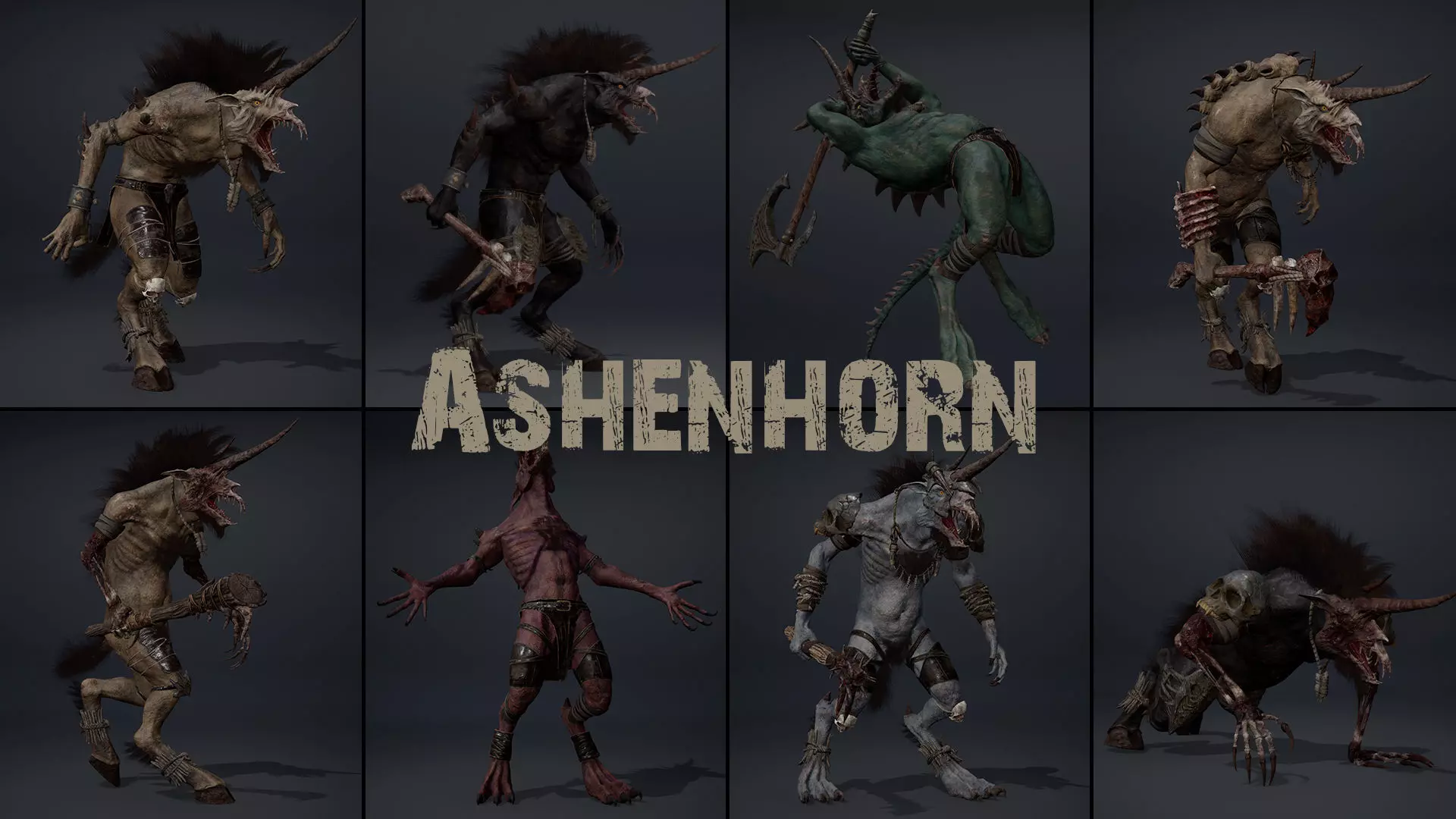 Ashenhorn Low-poly 3D model_0