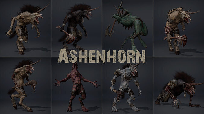 Ashenhorn Low-poly 3D model