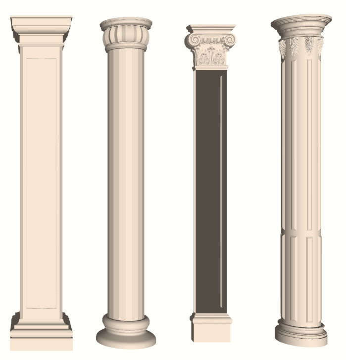 Classical Orders Reference Set 3D model_3