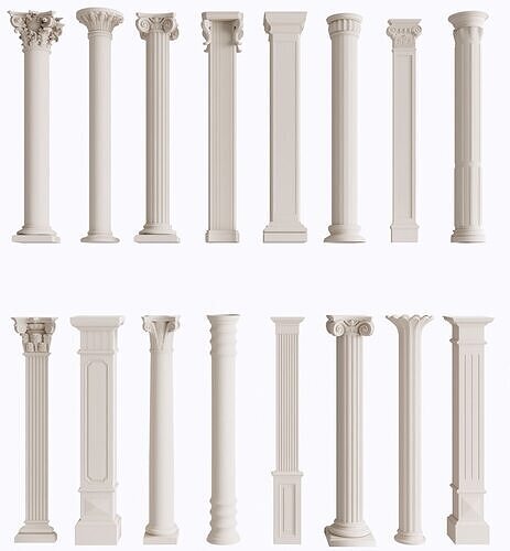 Classical Orders Reference Set 3D model