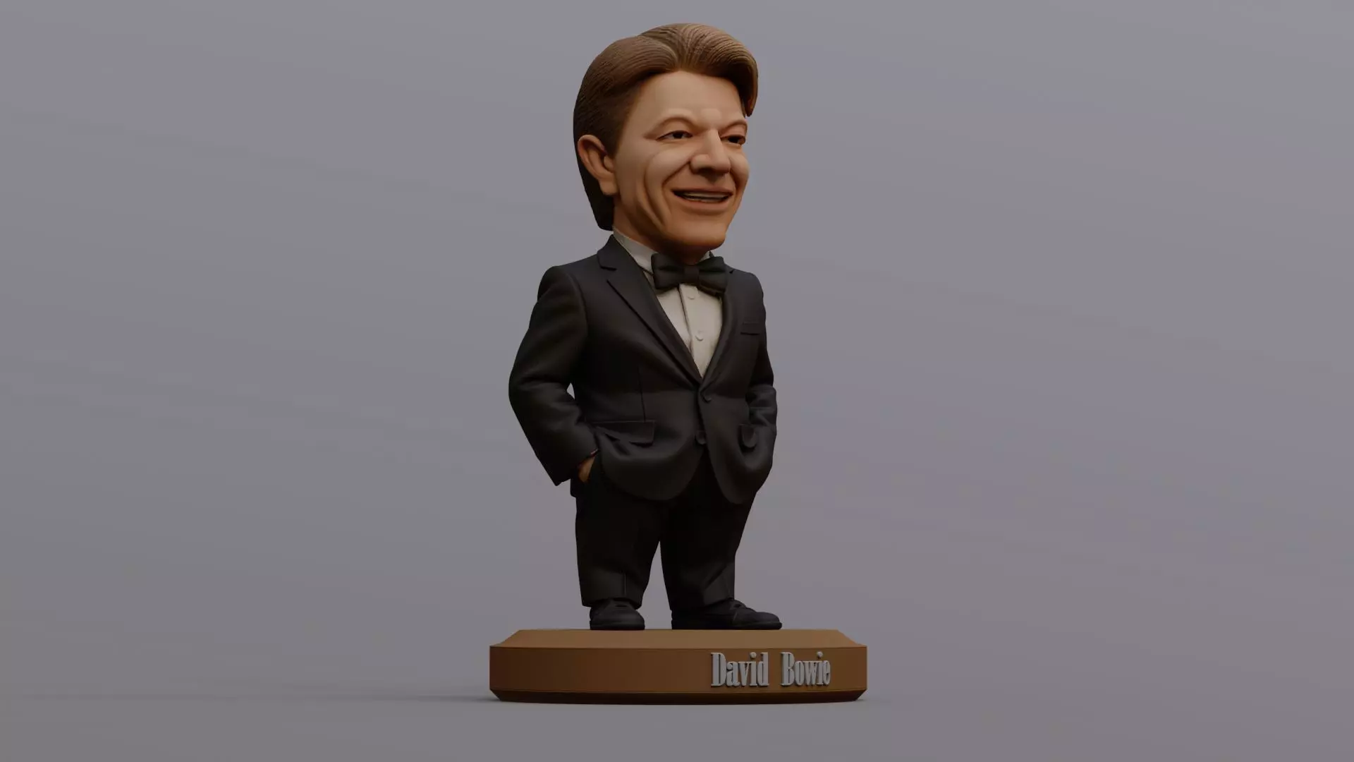 David Bowie Blackstar chibi Fan Art Version Figure and Keychain 3D print model