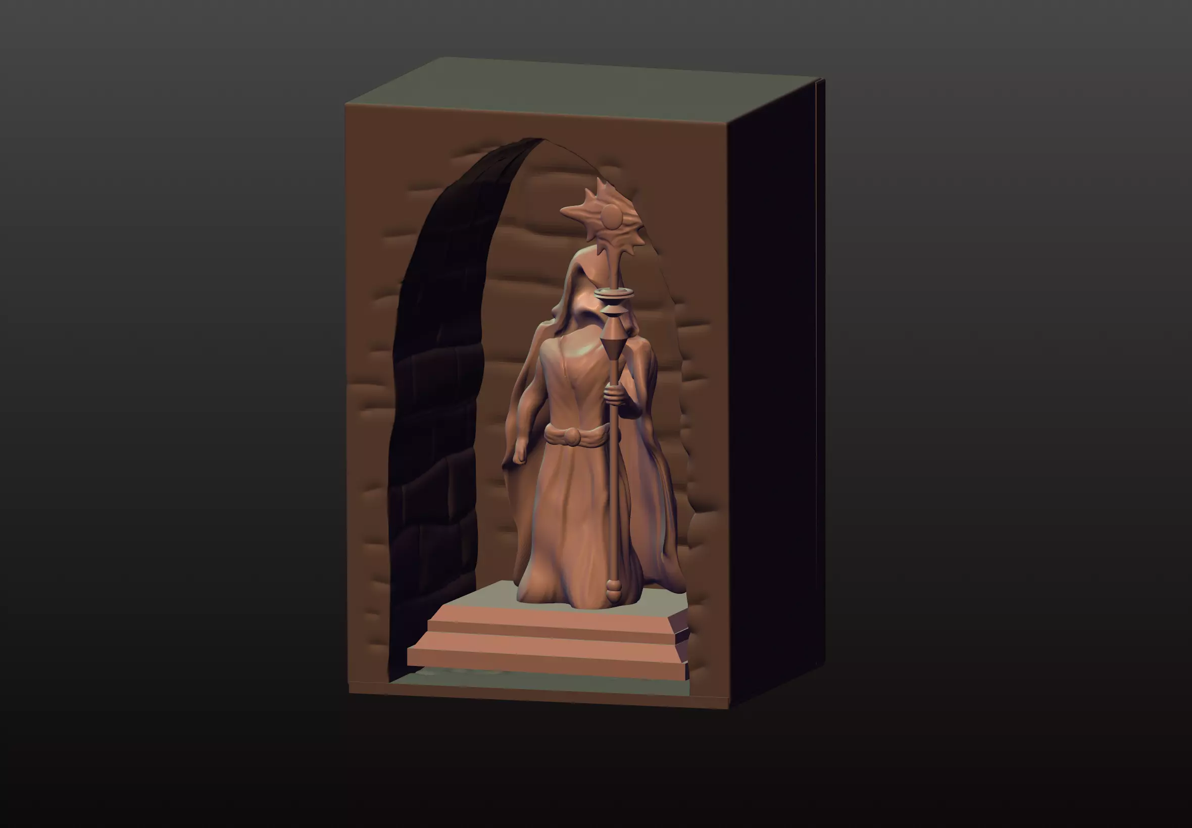 Book Nooks Witch Totem de Maga Sujeta Libros 3D print model