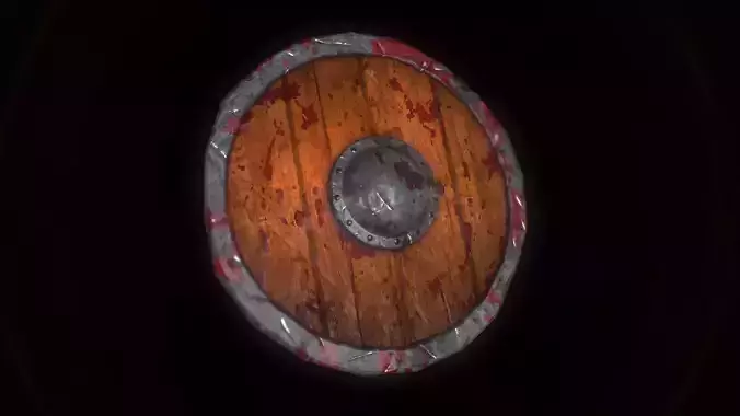 Viking Shield Free low-poly 3D model