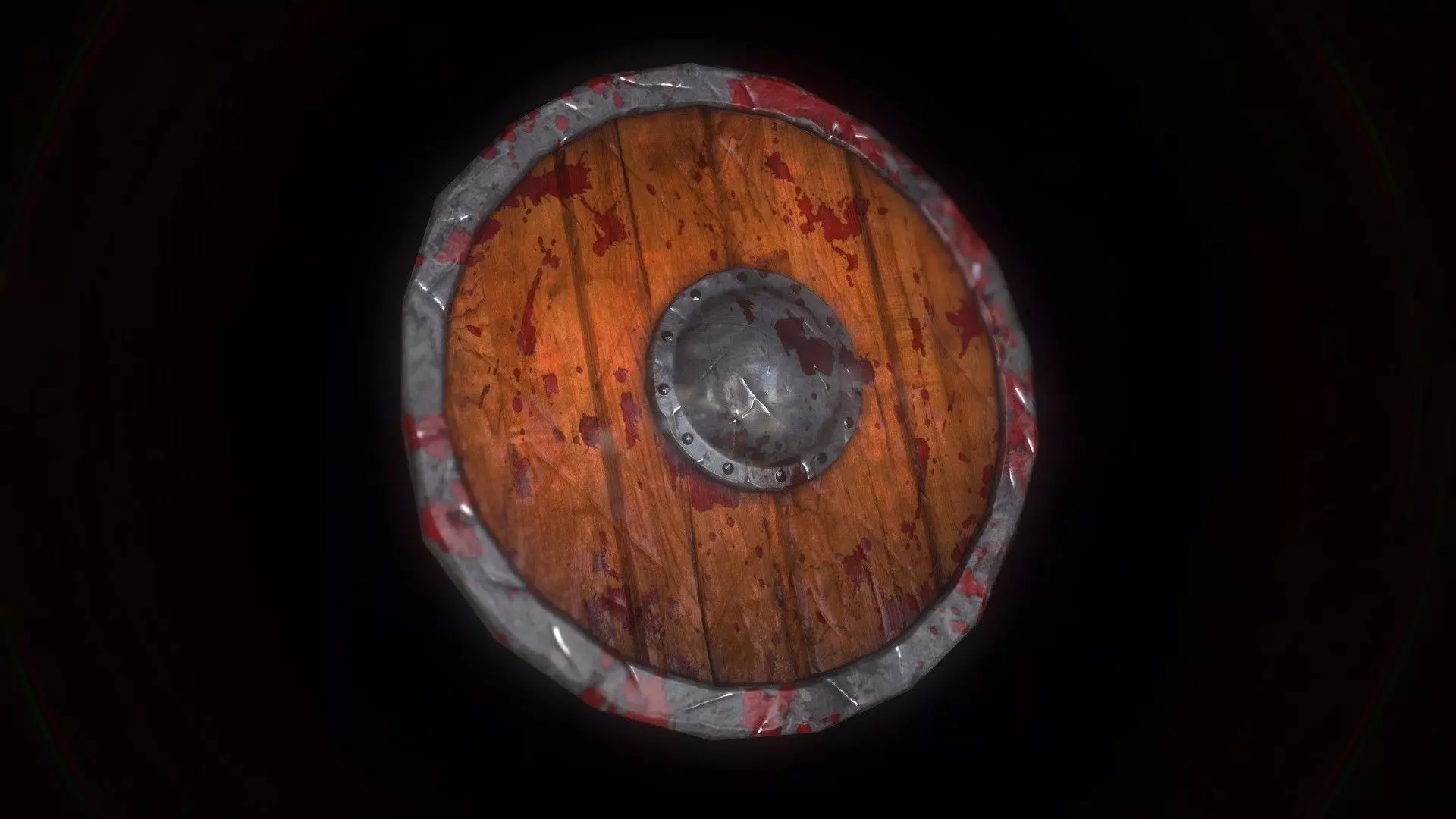Viking Shield Free low-poly 3D model_0