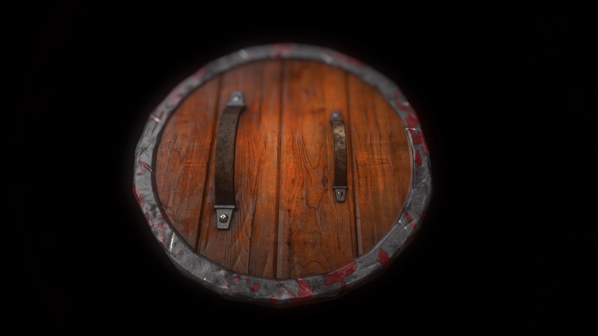 Viking Shield Free low-poly 3D model_1