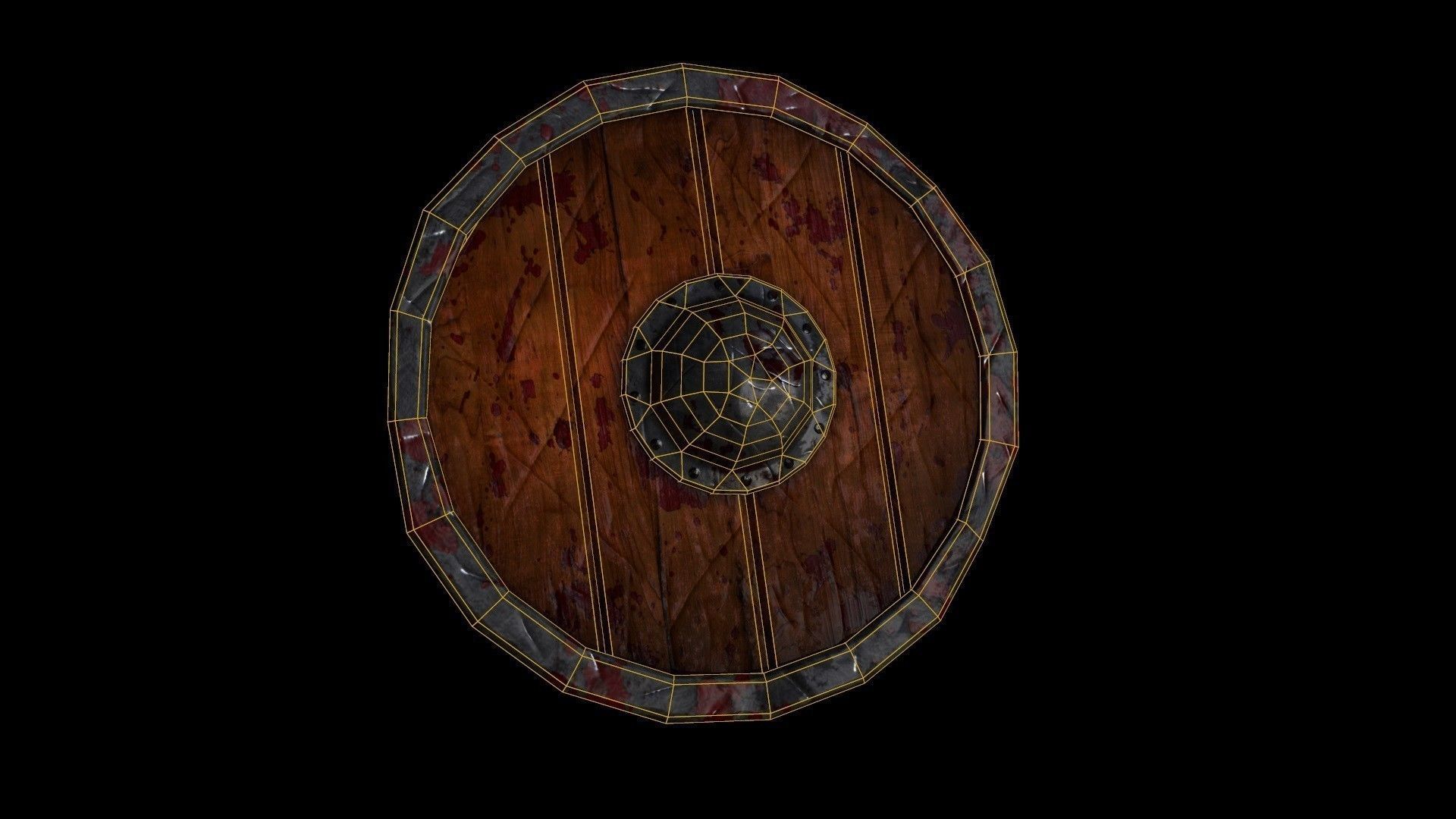 Viking Shield Free low-poly 3D model_4