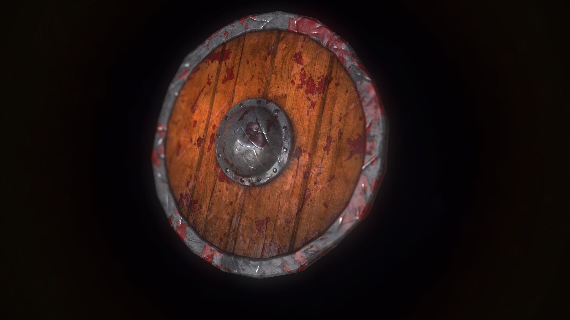 Viking Shield Free low-poly 3D model_3