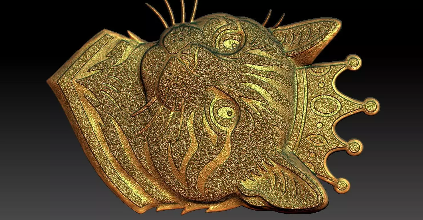 1 King Cat CNC Relief Model 3D print model_0