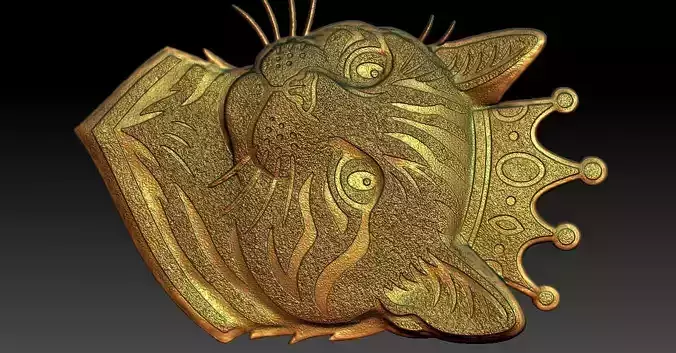 1 King Cat CNC Relief Model