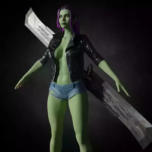 alien Women PBR 8k full rigged