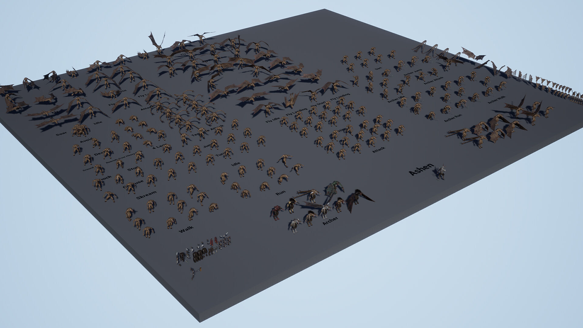 Ashen Archer Low-poly 3D model_13