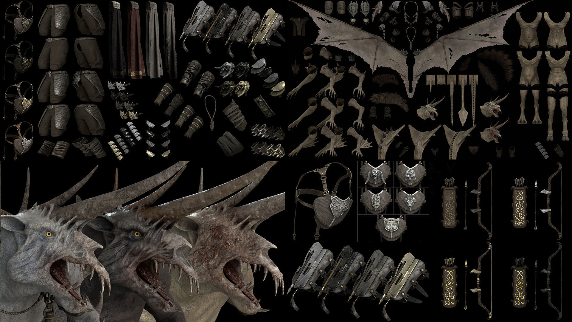 Ashen Archer Low-poly 3D model_14