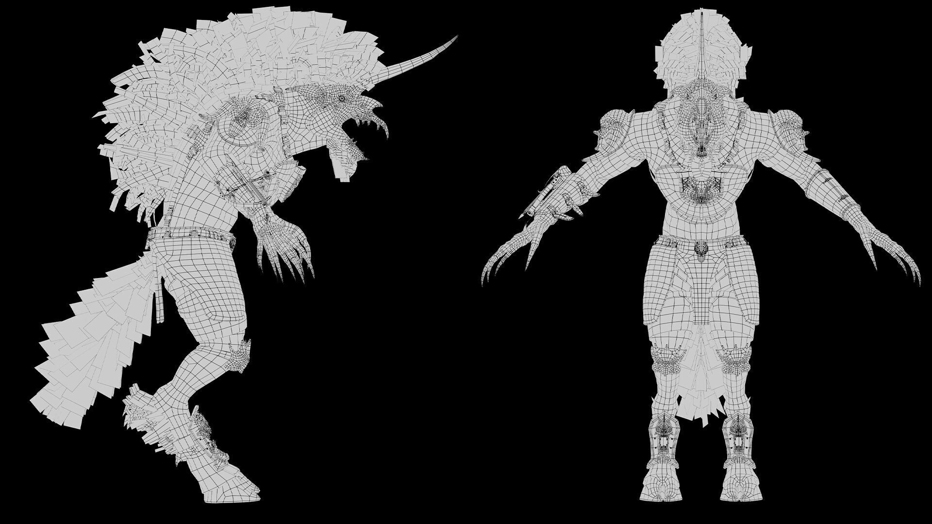 Ashen Archer Low-poly 3D model_50