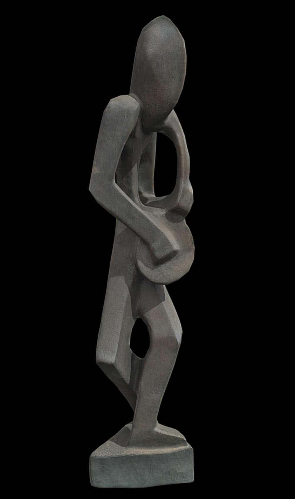 Wooden Drummer Stand Low-poly 3D model_4