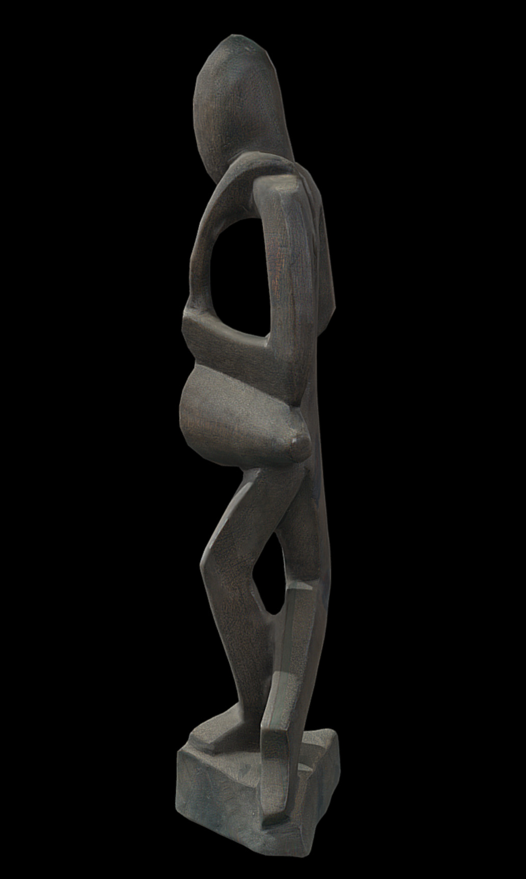 Wooden Drummer Stand Low-poly 3D model_2