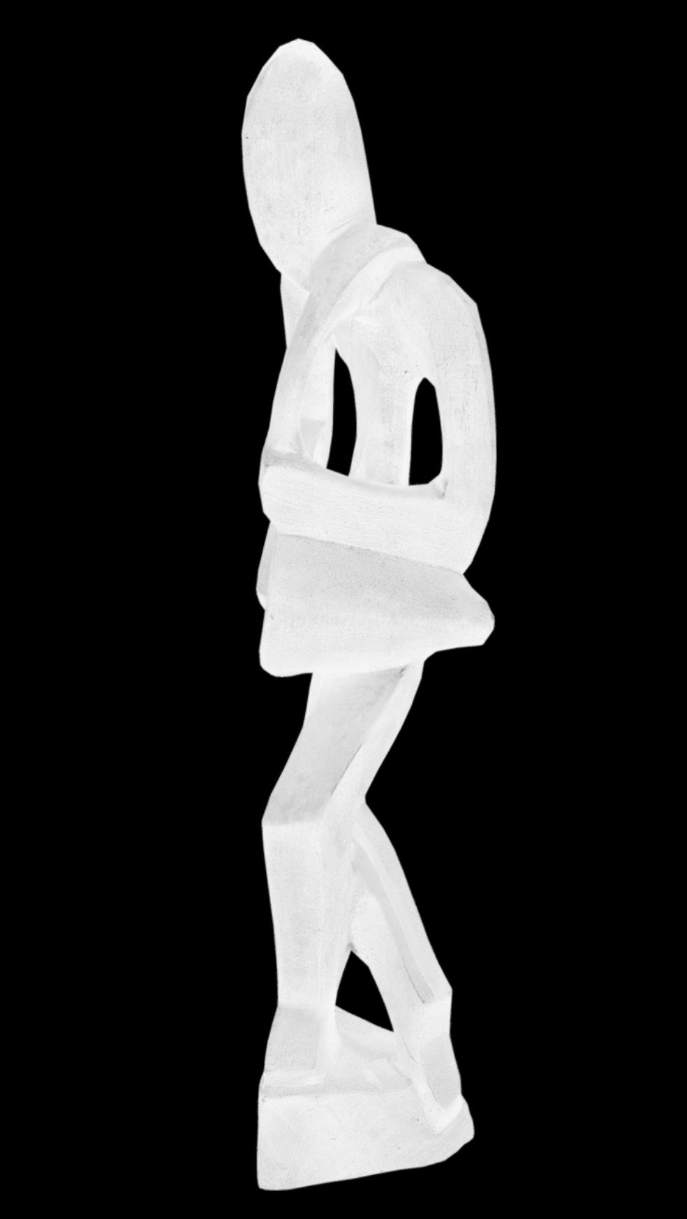 Wooden Drummer Stand Low-poly 3D model_6