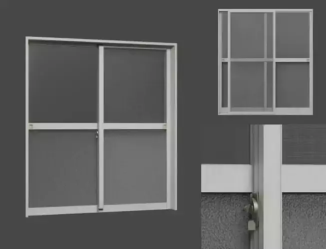 Low-Poly Japanese Double Sliding Window