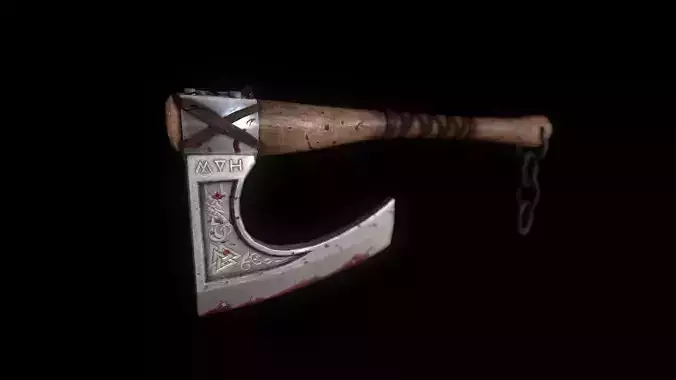 Viking Axe Free low-poly 3D model
