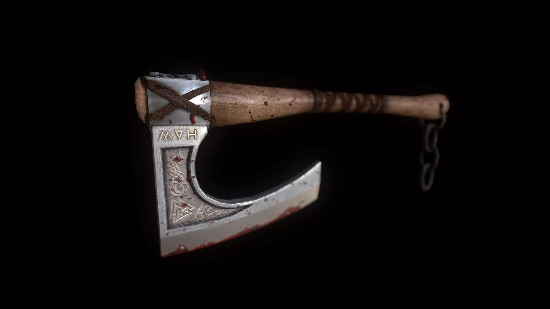 Viking Axe Free low-poly 3D model_0