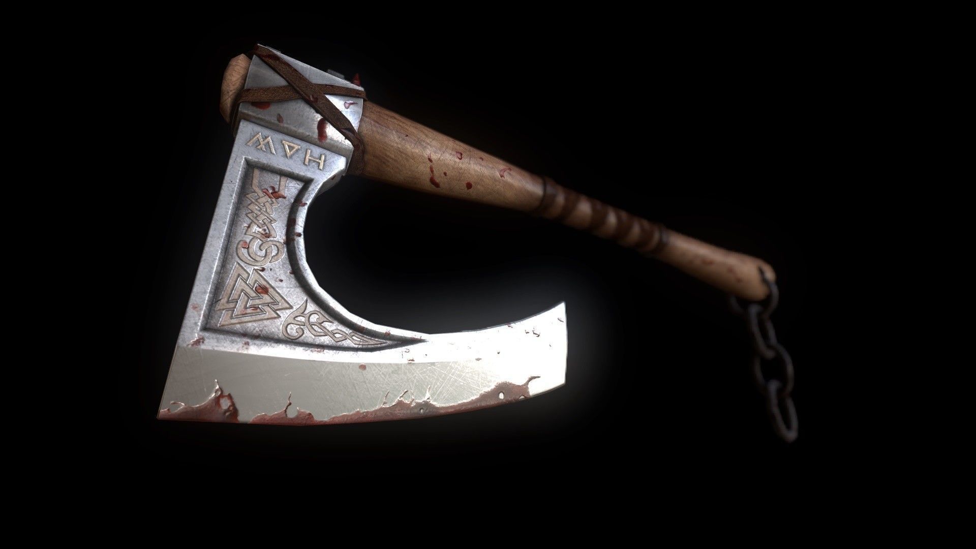 Viking Axe Free low-poly 3D model_4
