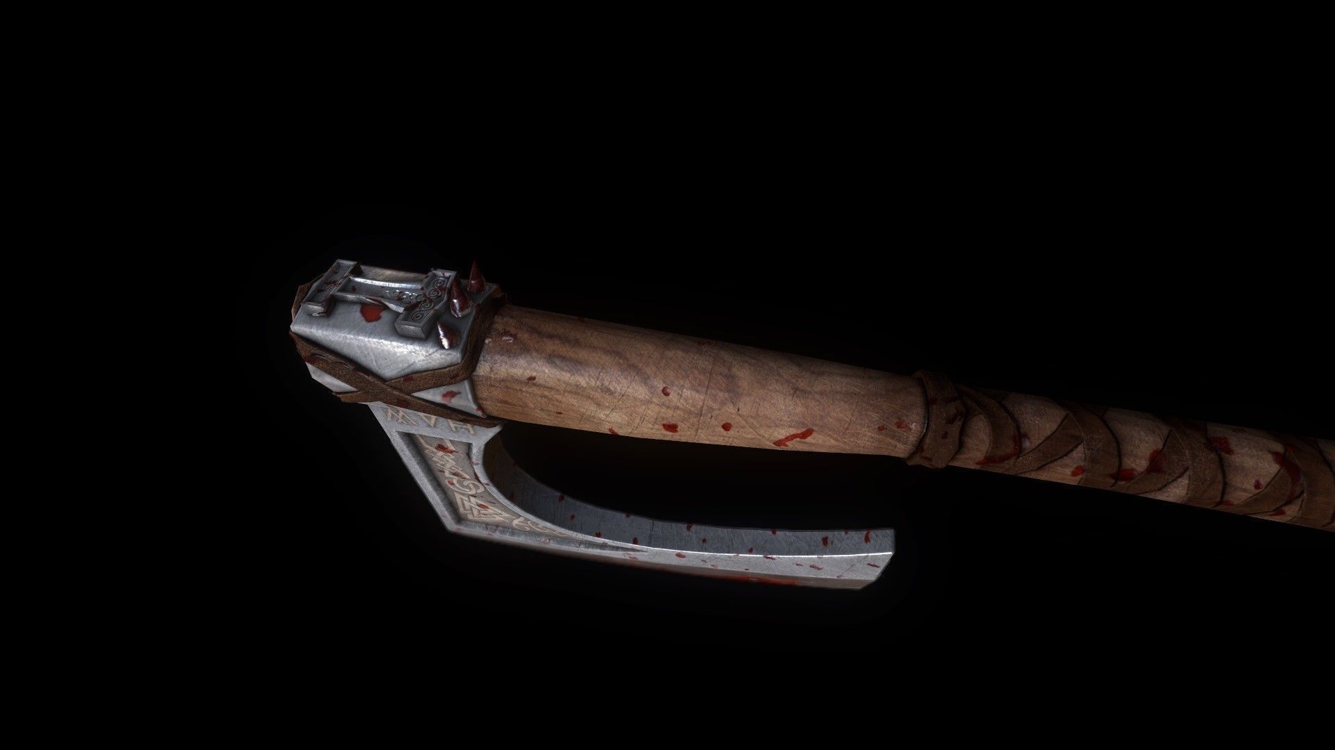 Viking Axe Free low-poly 3D model_2