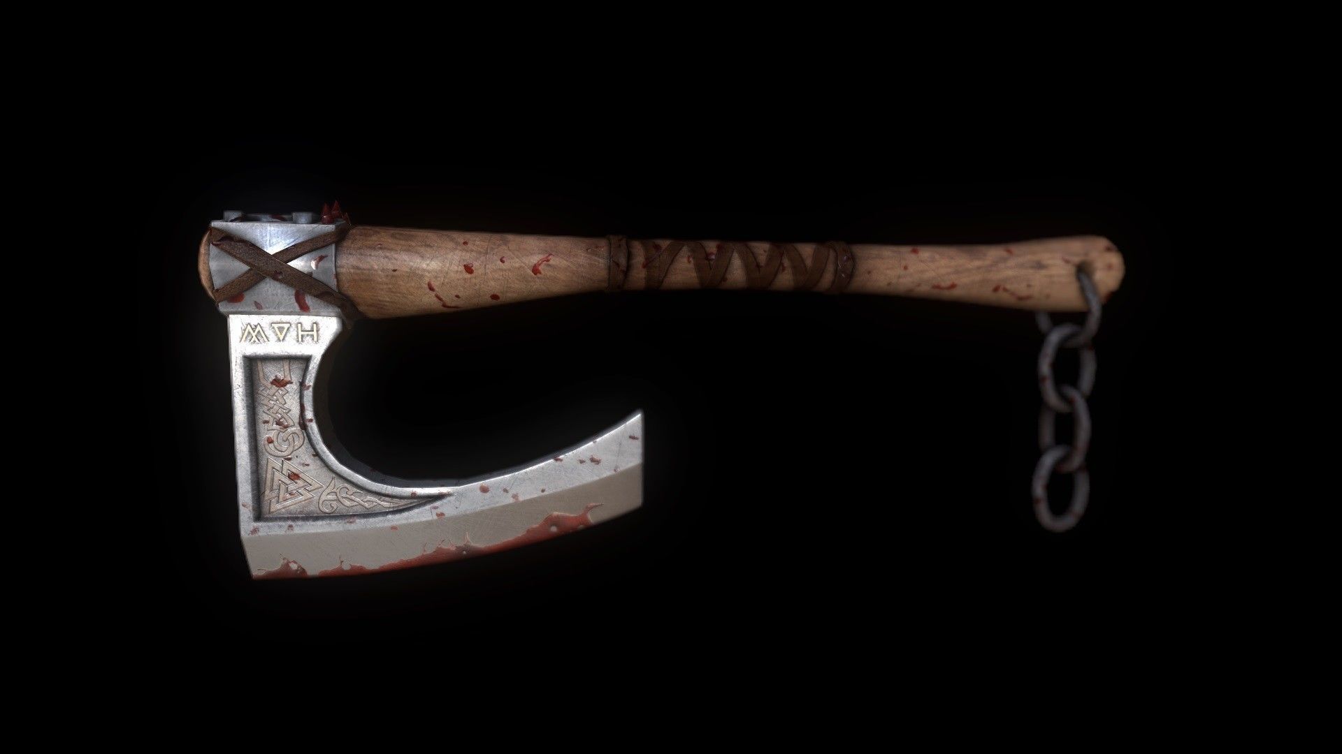 Viking Axe Free low-poly 3D model_3